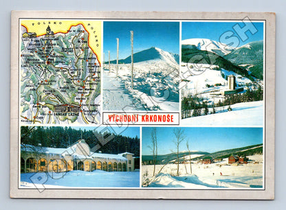 Pohlednice Krkonoše Sněžka Pec Janské Lázně 1994 (M36795)
