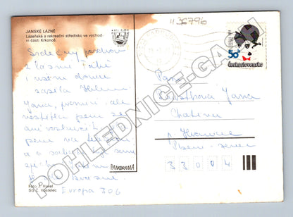 Pohlednice Janské Lázně různé pohledy 1988 (M36796)