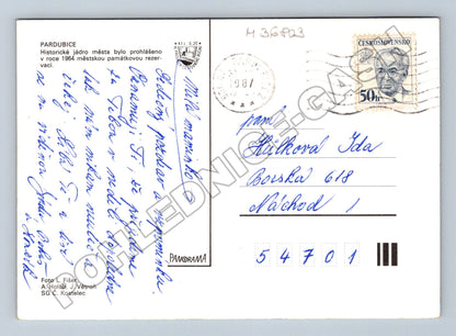 Pohlednice Pardubice různé pohledy 1987 (M36803)