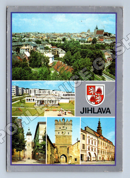 Pohlednice Jihlava koláž památek města 1980 (M36804)
