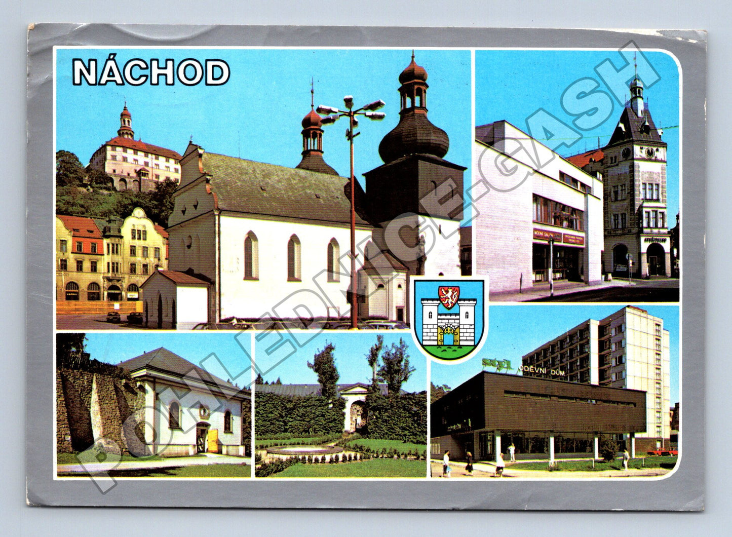 Pohlednice Náchod koláž památky 1982 (M36813)