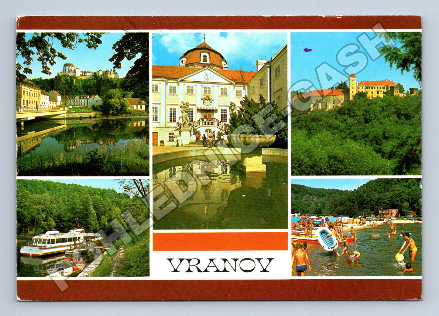 Pohlednice Vranov nad Dyjí koláž více záběrů 1989 (M36817)