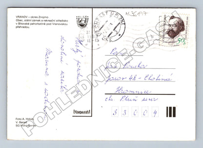 Pohlednice Vranov nad Dyjí koláž více záběrů 1989 (M36817)