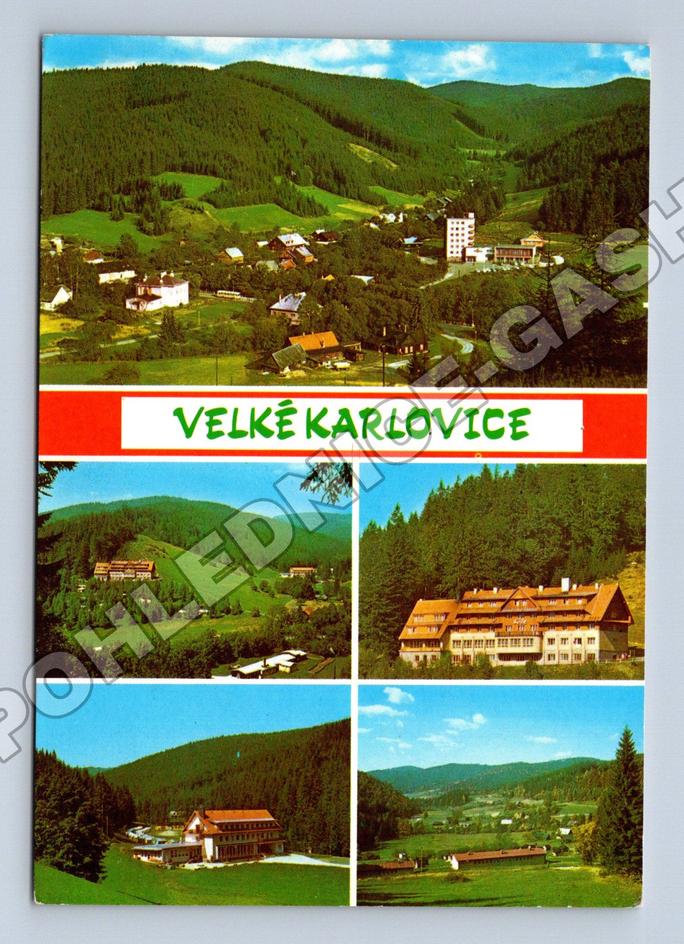 Pohlednice Velké Karlovice koláž záběrů (M36826)