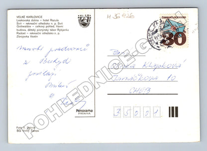 Pohlednice Velké Karlovice koláž záběrů (M36826)