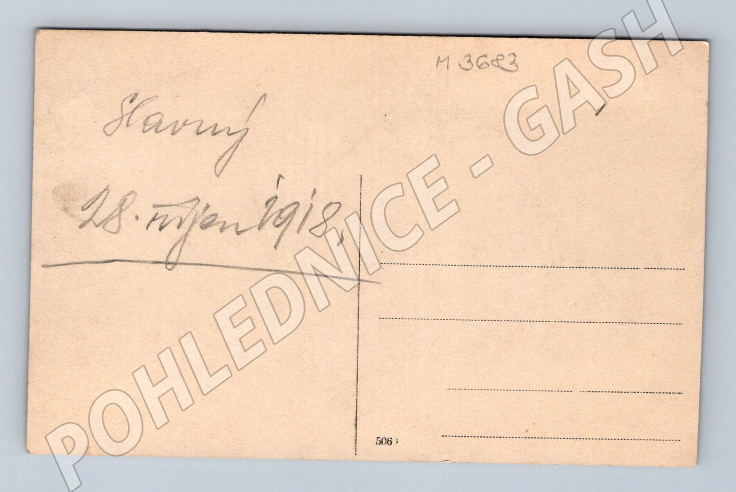 Pohlednice Slaný 28 října historický snímek (M3683)