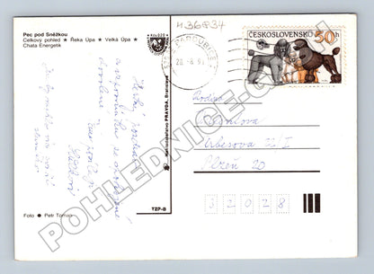 Pohlednice Pec pod Sněžkou různé pohledy 1991 (M36834)