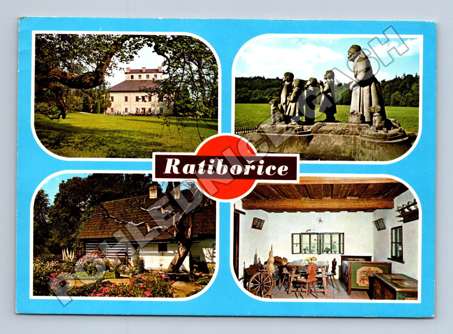 Pohlednice Ratibořice Babiččino údolí zámek 1989 (M36838)
