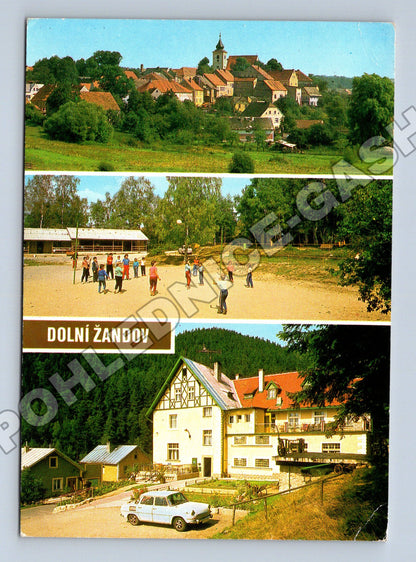 Pohlednice Dolní Žandov vícepohled 1989 (M36846)
