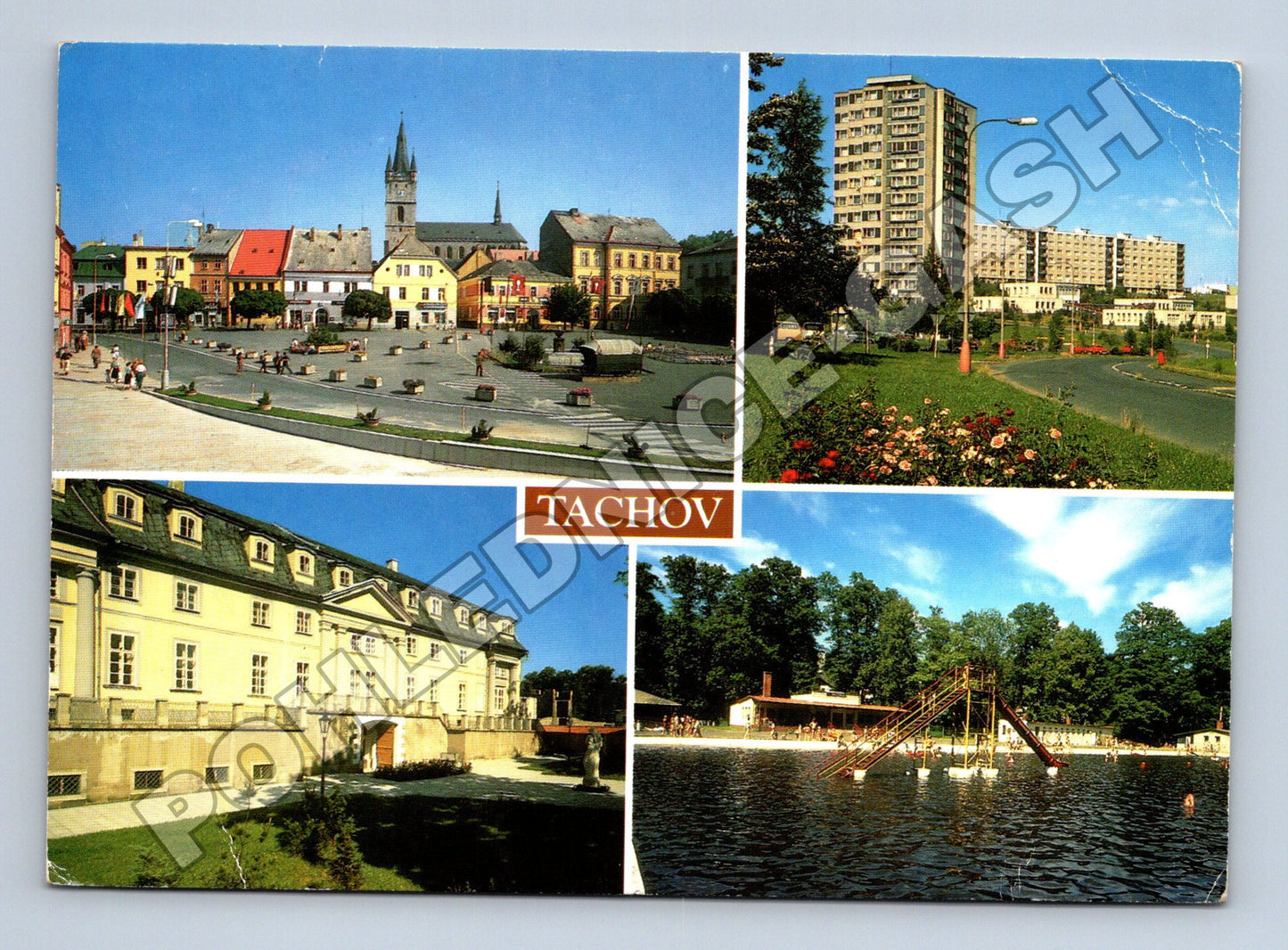 Pohlednice Tachov více záběrů 1989 (M36847)