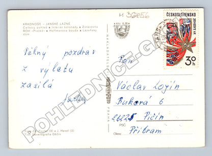 Pohlednice Janské Lázně Krkonoše koláž 1976 (M36856)