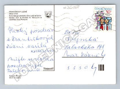 Pohlednice Františkovy Lázně různé motivy 1990 (M36858)