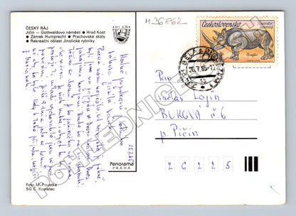 Pohlednice Český ráj Jičín Hrad Kost Prachovské skály 1985 (M36862)