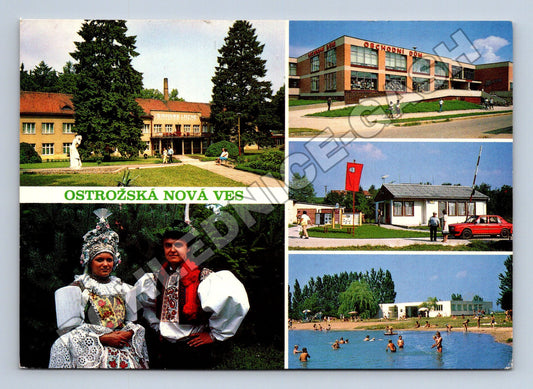 Pohlednice Ostrožská Nová Ves multizáběr kroje (M36863)