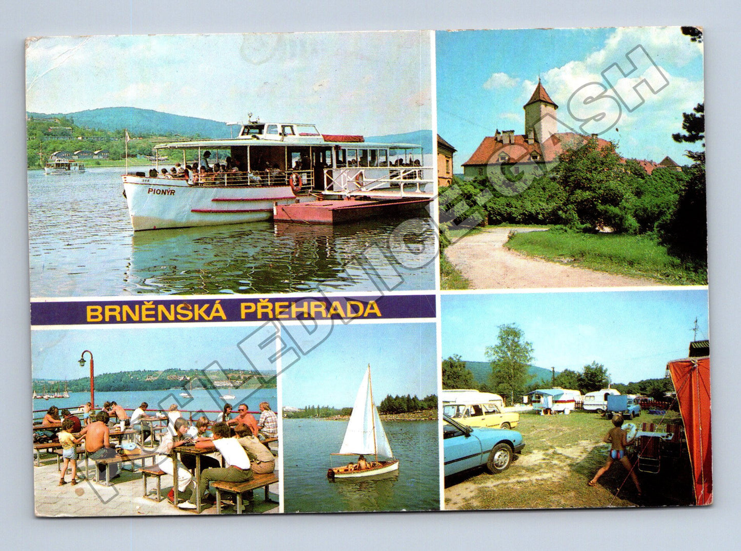 Pohlednice Brněnská přehrada Hrad Veveří 1962 (M36871)