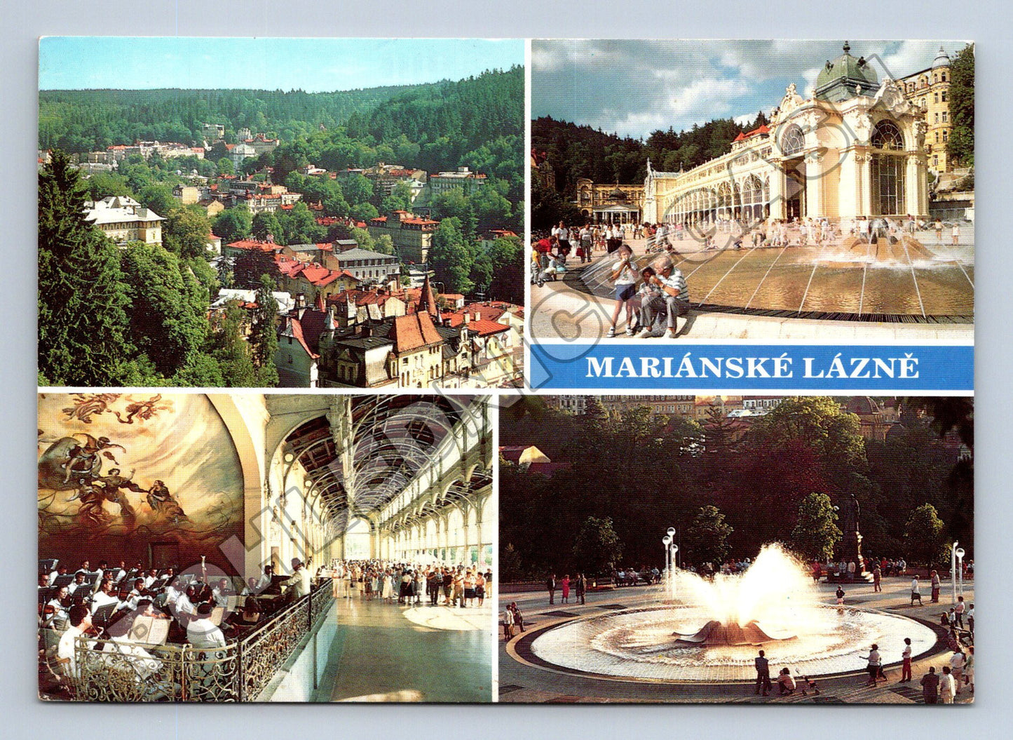 Pohlednice Mariánské Lázně kolodáda fontána 1991 (M36877)