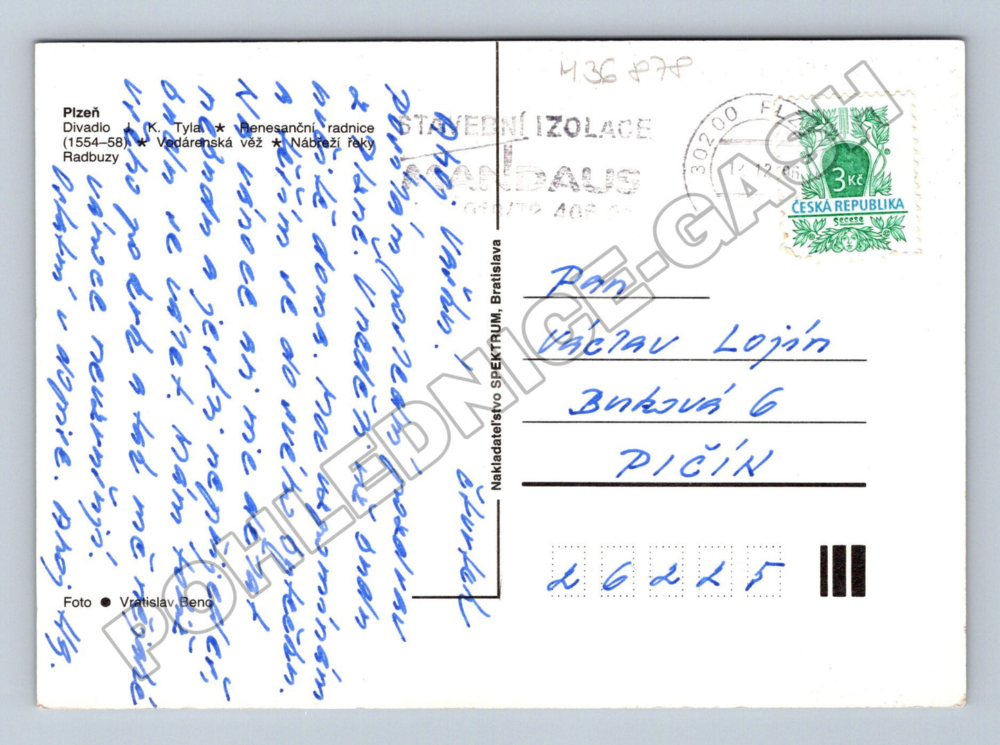 Pohlednice Plzeň různé motivy 1986 (M36878)