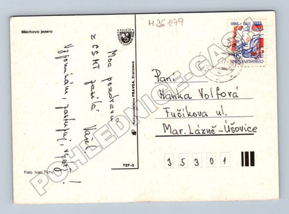 Pohlednice Máchovo jezero, pláže a lodě 1971 (M36879)