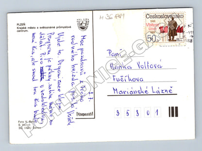 Pohlednice Plzeň více motivů 1988 (M36881)
