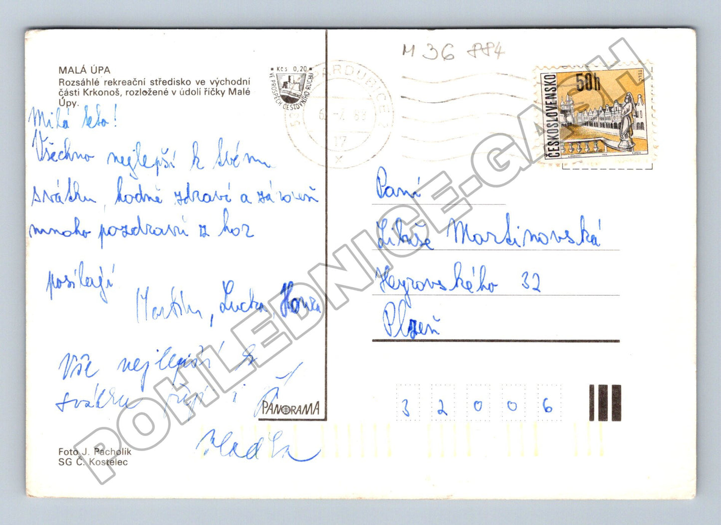 Pohlednice Malá Úpa Krkonoše více pohledů 1989 (M36884)