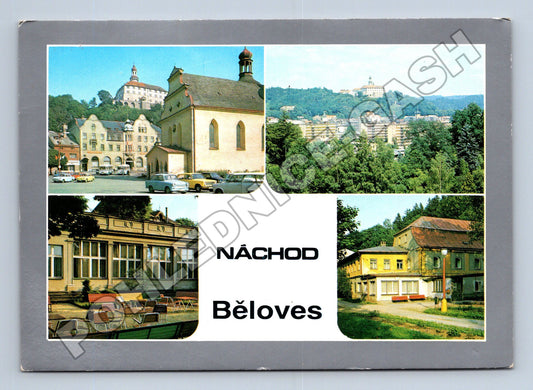 Pohlednice Náchod Běloves koláž 1989 (M36889)