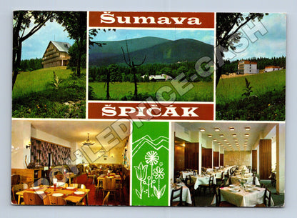 Pohlednice Šumava Špičák chata ROH Solidarita 1970 (M36895)