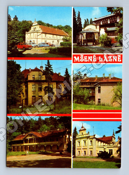 Pohlednice Mšené Lázně lázeňské domy (M36897)