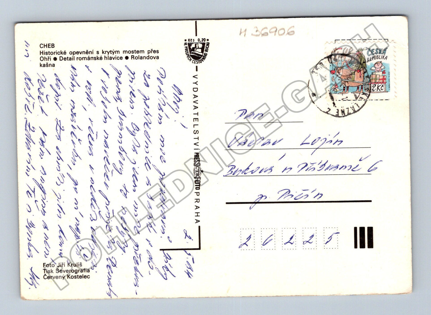 Pohlednice Cheb historické opevnění, Rollandova kašna (M36906)