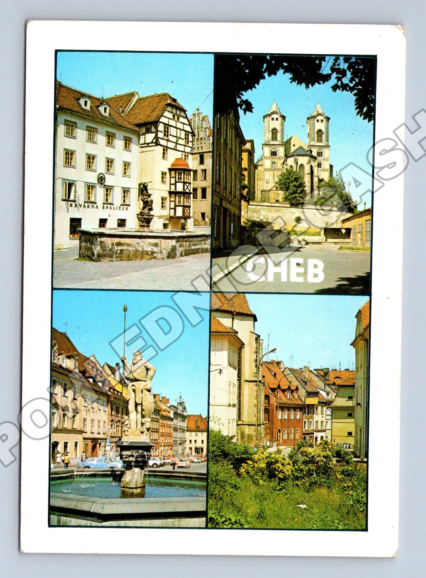 Pohlednice Cheb koláž památek (M36907)