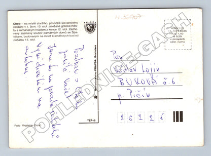 Pohlednice Cheb koláž památek (M36907)