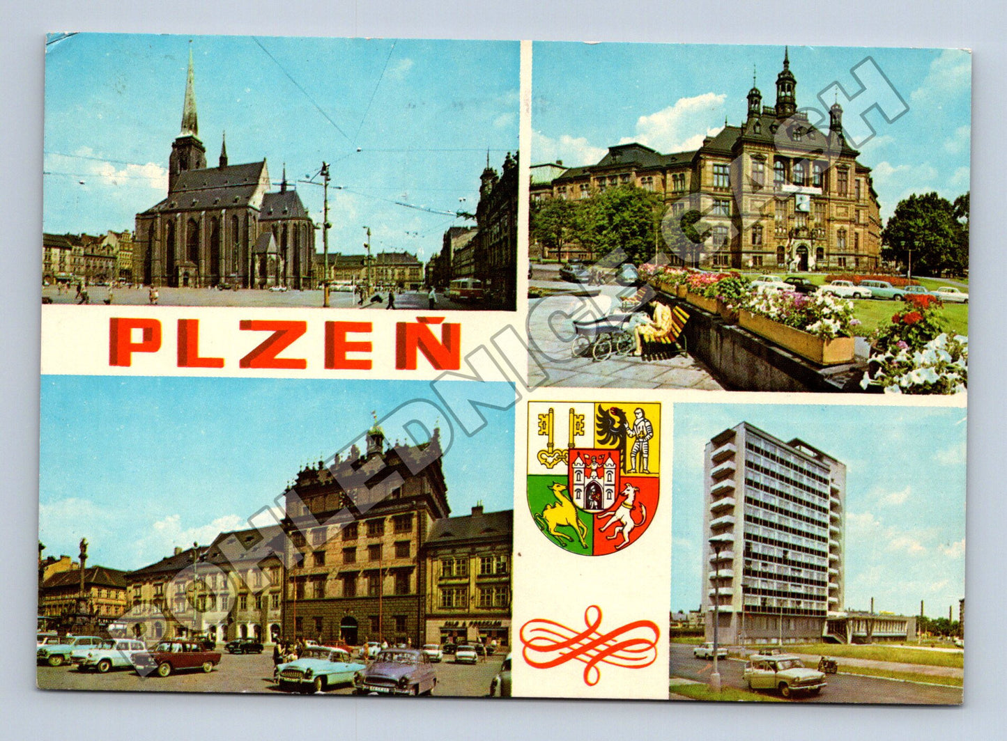 Pohlednice Plzeň panorama města 1977 (M36911)