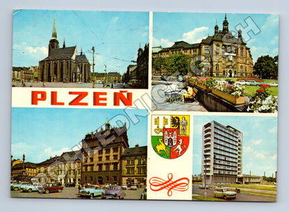 Pohlednice Plzeň panorama města 1977 (M36911)