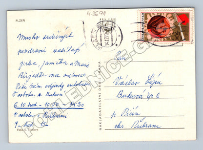 Pohlednice Plzeň panorama města 1977 (M36911)