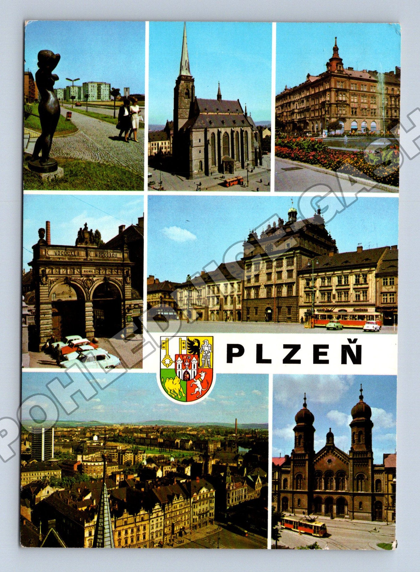 Pohlednice Plzeň multi-pohledy 1971 (M36912)