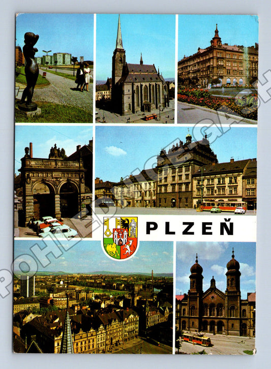 Pohlednice Plzeň multi-pohledy 1971 (M36912)