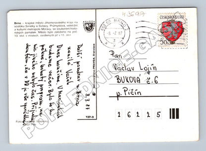 Pohlednice Brno různé pohledy 1987 (M36917)