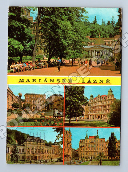 Pohlednice Mariánské Lázně městská scéna 1972 (M36918)