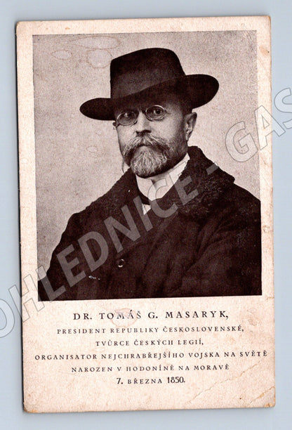 Pohlednice dr T G Masaryk starý tisk (M3692)