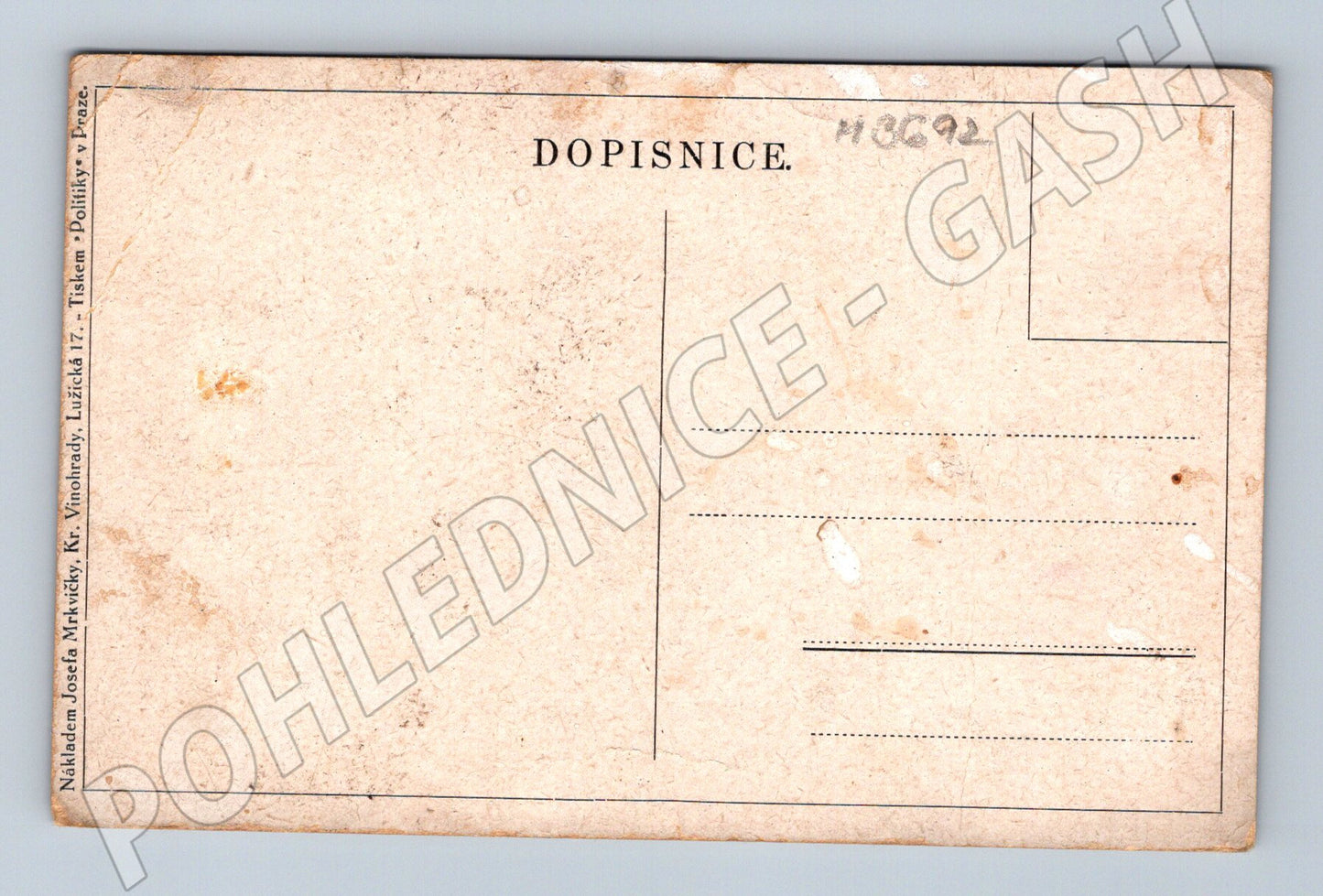 Pohlednice dr T G Masaryk starý tisk (M3692)