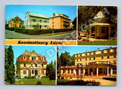 Pohlednice Konstantinovy Lázně různé pohledy 1987 (M36921)