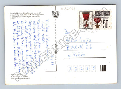 Pohlednice Konstantinovy Lázně různé pohledy 1987 (M36921)