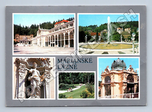 Pohlednice Mariánské Lázně Kolonáda a park 1975 (M36929)