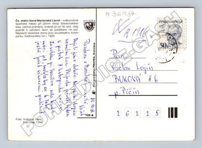 Pohlednice Mariánské Lázně různé pohledy 1986 (M36937)
