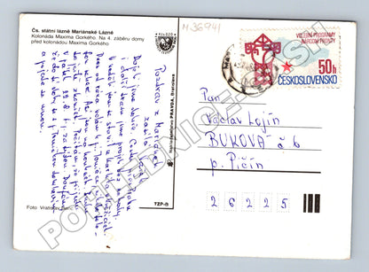Pohlednice Mariánské Lázně Kolonáda M. Gorkého 1980 (M36941)
