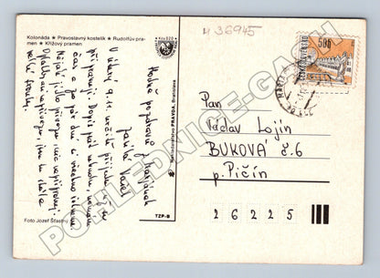 Pohlednice Mariánské Lázně koláž památek 1989 (M36945)
