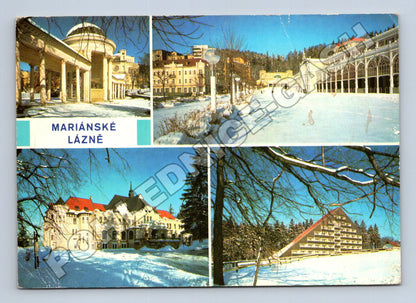 Pohlednice Mariánské Lázně zimní motivy 1991 (M36946)