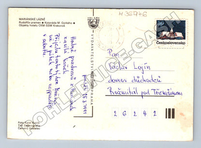 Pohlednice Mariánské Lázně zimní motivy 1991 (M36946)