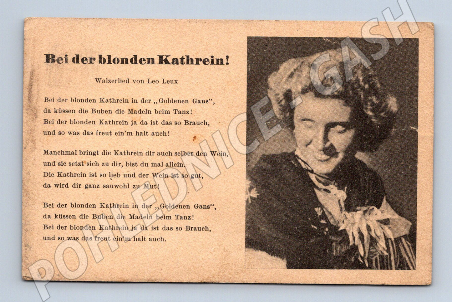 Pohlednice Bei der blonden Kathrein portrét (M3695)