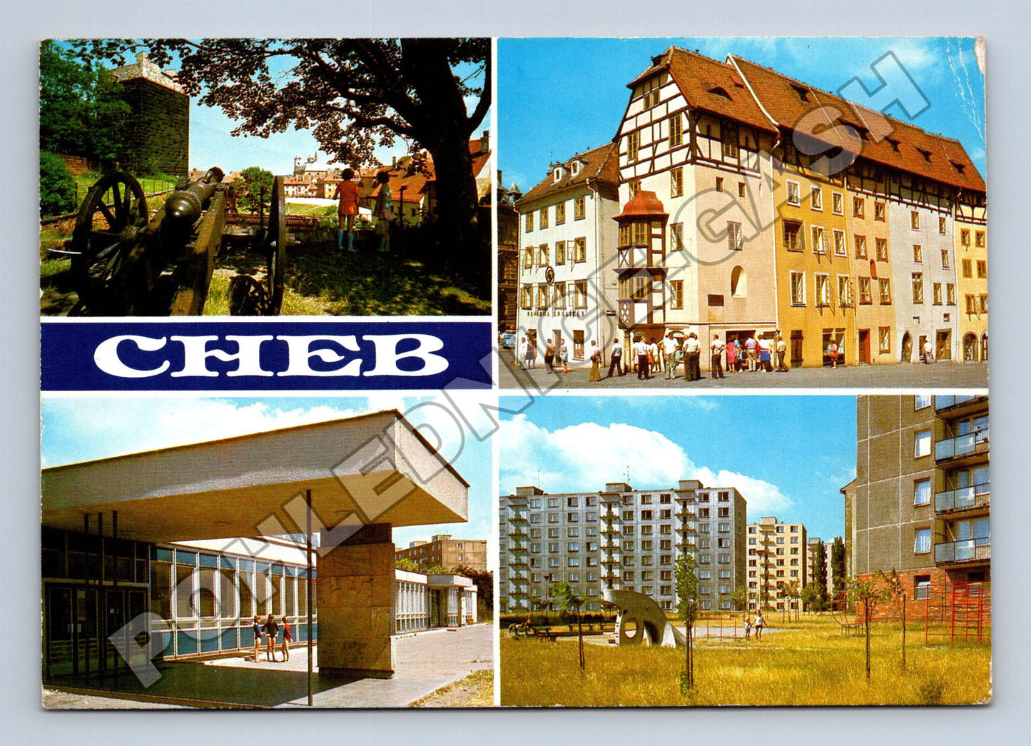 Pohlednice Cheb různé pohledy 1982 (M36959)