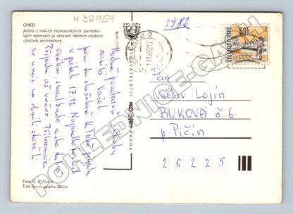 Pohlednice Cheb různé pohledy 1982 (M36959)